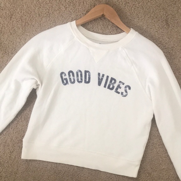 Grayson Threads Cropped Good Vibes Sweatshirt XS - Picture 1 of 9
